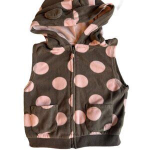 5/$10 | Girl's Fleece Vest with Hood 🤎🩷
